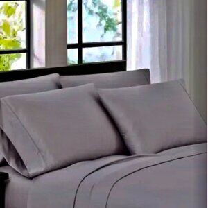 2 New Costco Kirkland Signature 680 Thread Count  KING Pillow Cases GRAY Set/ 2